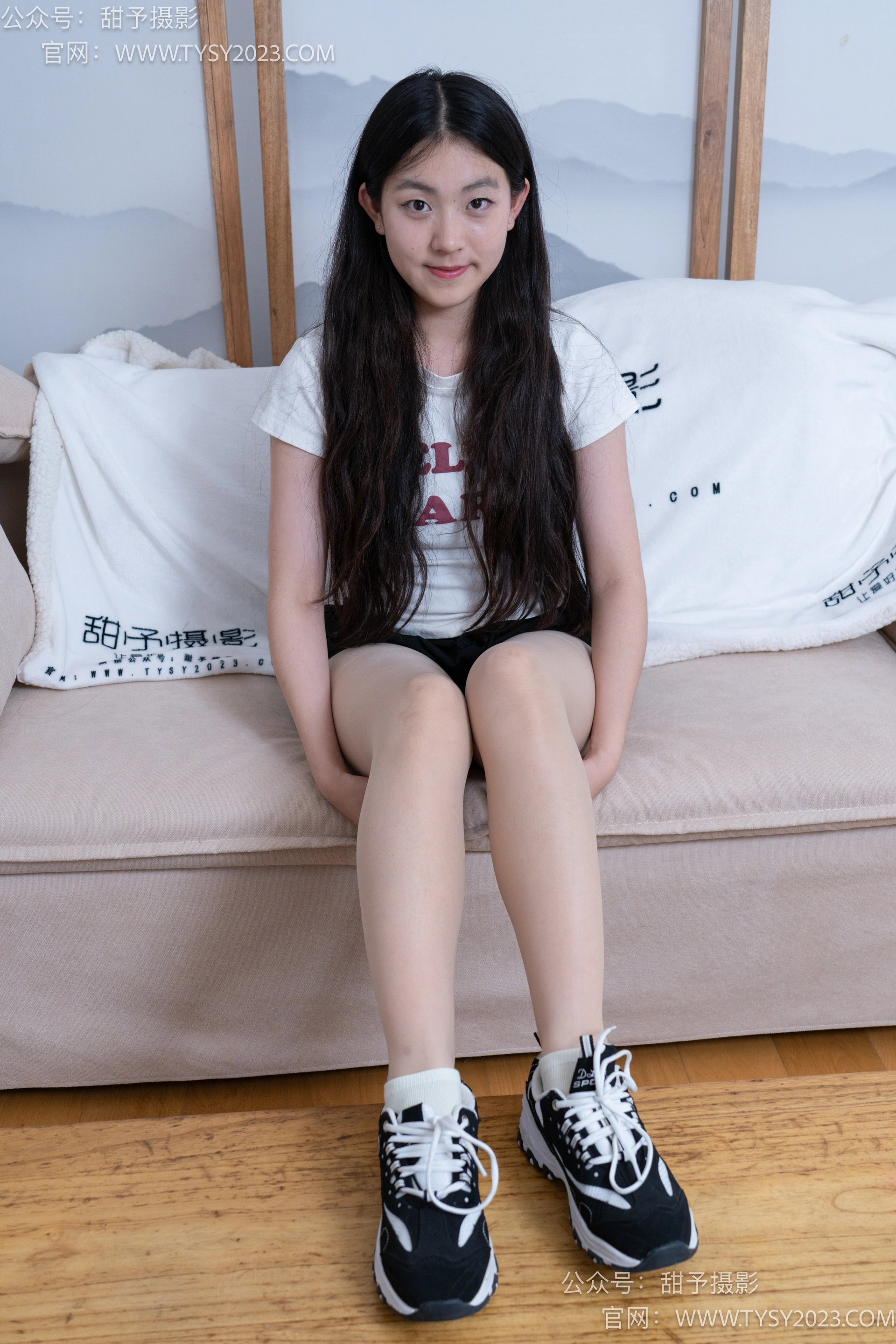 甜予摄影 No.079 小云-运动鞋、白棉袜、肉丝（脚尖加固款） 0
